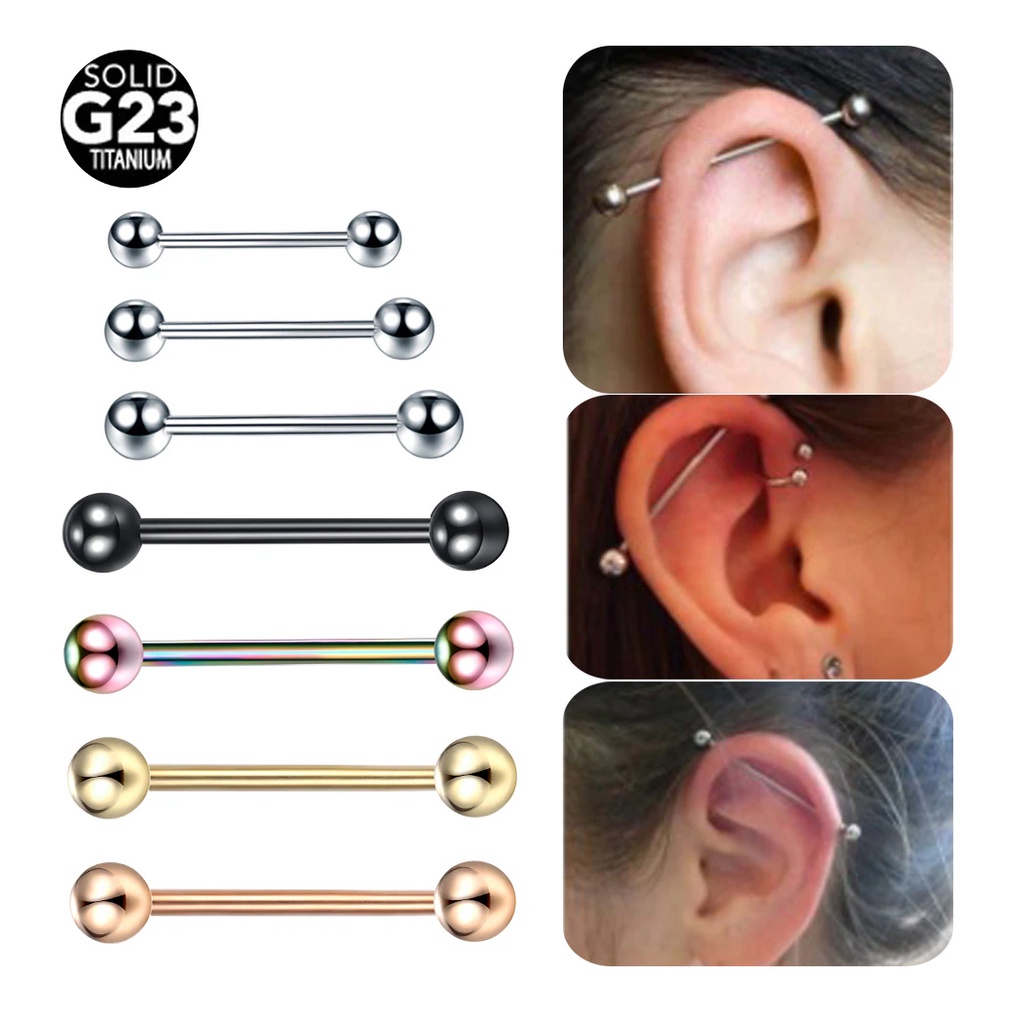 Orecchini In Titanio G23 Ipoallergenici Con Piccoli Opali Colorati (3/4/5 Mm) Per Donna E Uomo - 2
