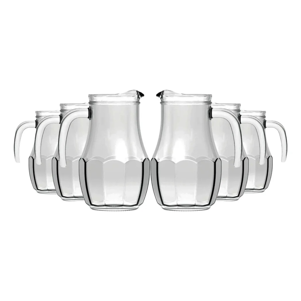 Conjunto 6 Jarra de Suco de Vidro Tango 750ML Agua Nadir