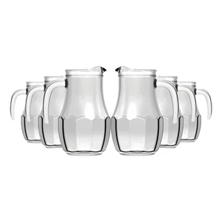 Conjunto 6 Jarra de Suco de Vidro Tango 750ML Agua Nadir