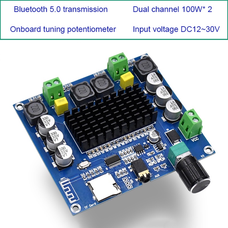 HIFIDIY LIVE XH-A105 Bluetooth 5.0 TDA7498 Carte Amplificateur Numérique 2x100W Haut-parleur - Foto 12