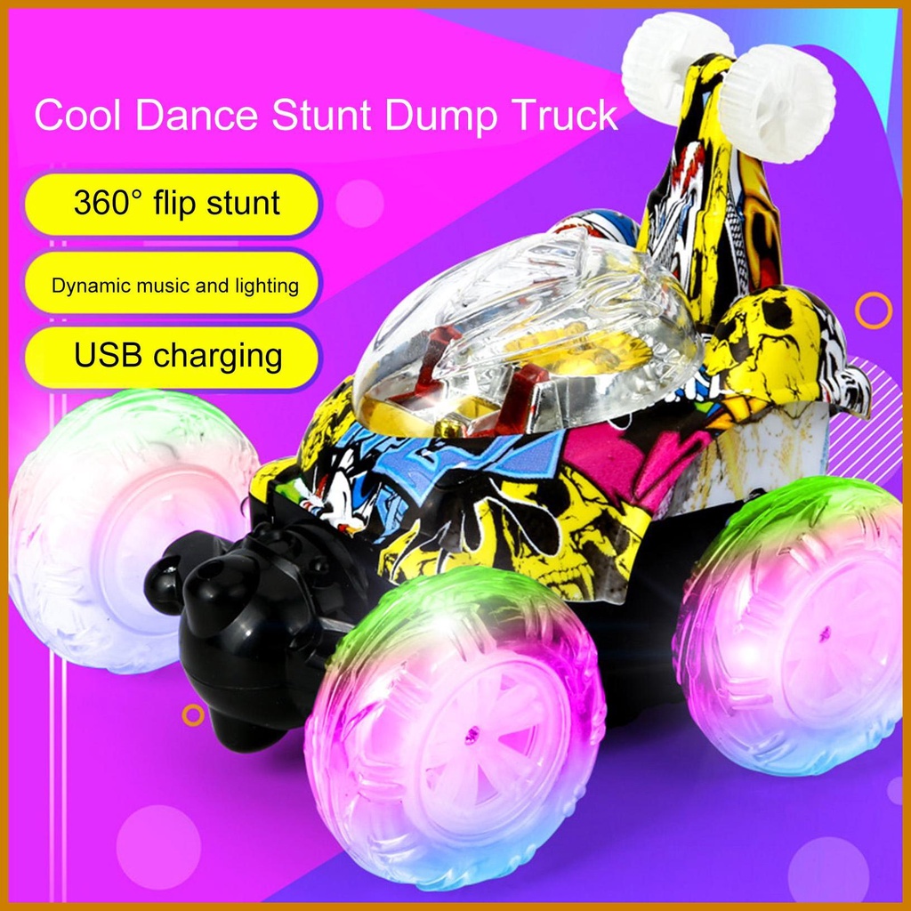 Carro giratório de 360 ​​graus, sistema de energia poderoso super longa  duração iluminação LED RC carro de brinquedo acrobacias extravagantes para  exterior para meninos(vermelho) : : Brinquedos e Jogos