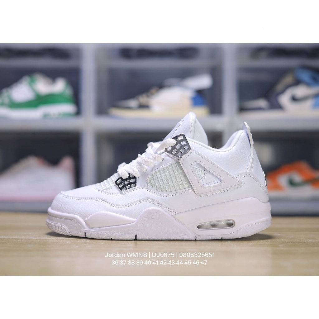 Nike WMns Air Jordan 4 Retro "Shimmer" Calçados Esportivos Clássicos Basquete Shoes anti-derrapante