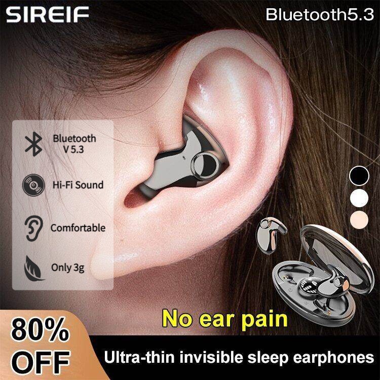 Fone De Ouvido Bluetooth Mini Sem Fio Ruído Cancelando Earbuds Do Sono Estéreo HiFi Som Longa Duração Da Bateria Com Microfone Para Iphone Xiaomi Samsung