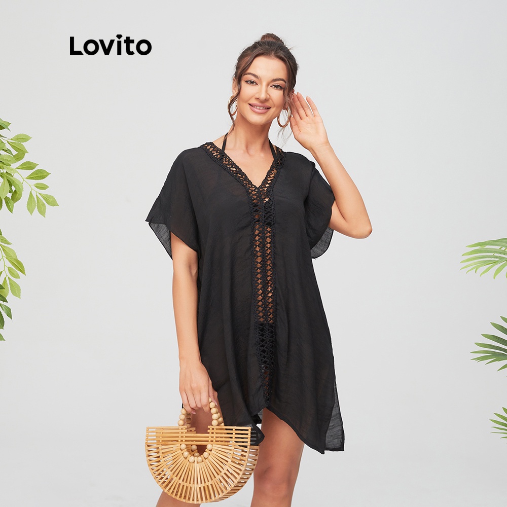 Saída De Praia Feminina Manga 3/4 - Estilo Boho Com Detalhes Em Renda | Zeregos