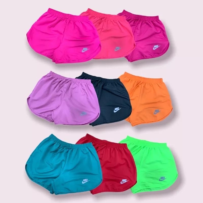 Kit 3 Shorts Feminino Tactel Casual Praia Fitness Caminhada