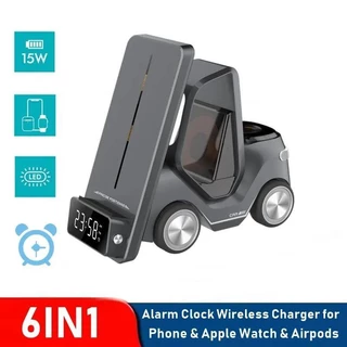 Projeto De Empilhadeira Estação De Carregamento Universal Sem Fio Para Carro De Smartwatch Relógio Inteligente Noturno De Luz