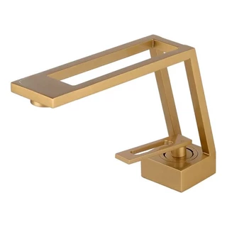 Torneira Banheiro Bica Alta Luxo Moderna Pia Dourado 11#