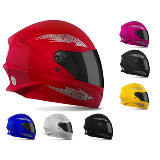 Capacete New Liberty Four Fechado Com Viseira Fumê Pro Tork Feminino Masculino Barato-vermelho