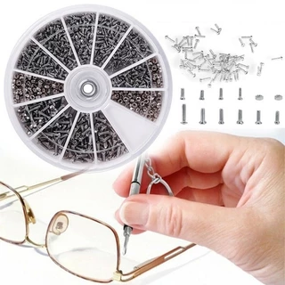 600 Pcs 12 tipos de pequenas nozes de parafuso Tipo de relógio eletrônico Óculos Manual de reparação de precisão Conjunt