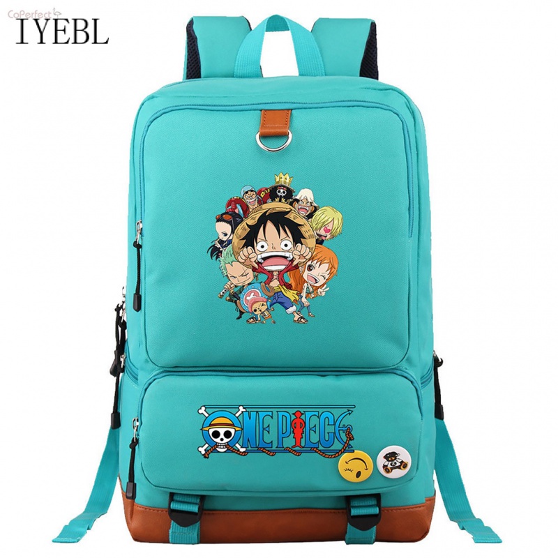 One Piece Daypack Casual Bagagem Mochila Ombros Bookbag com grande capacidade para livros Laptop Magazine Garrafas AOM589