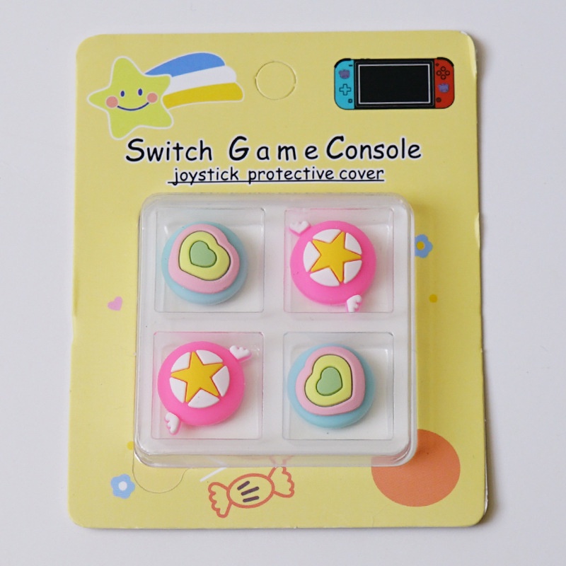 GeekShare Nintendo Switch Thumb Grip Caps Cute Cross D-Pad Button