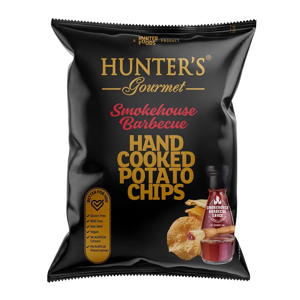 Kit 4 Chips De Batatas Sabor Smokehouse Barbecue 125g Hunters Gourmet Shopee Brasil 