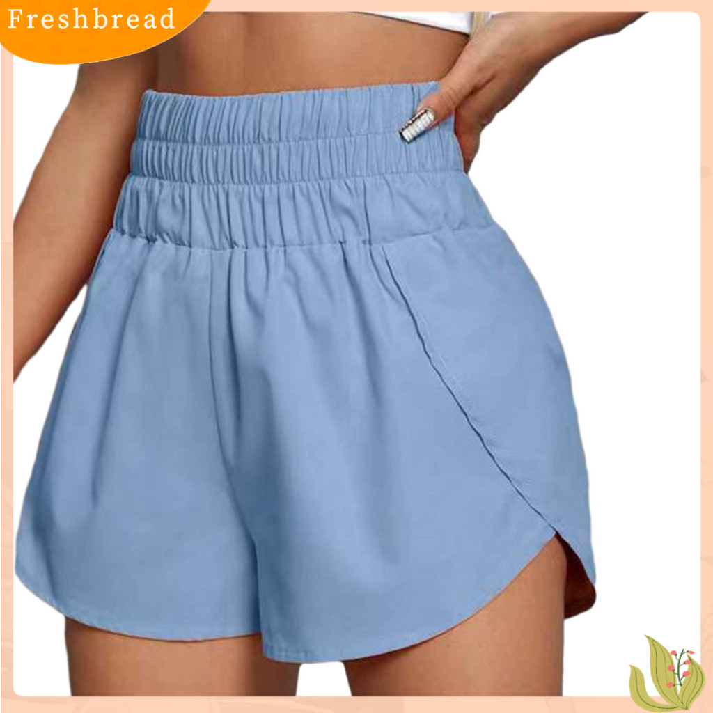 Womens Quick Dry Breathable Sport High Waisted Running Shorts For