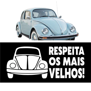 Adesivo Volkswagen Acessorio Fusca Respeite Os Mais Velhos