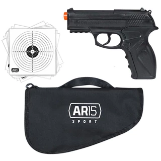 Pistola Airsoft C11 Co2 Rossi Wingun 6mm + Alvos + Capa