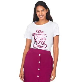 Camiseta Feminina The Future Is Love Polo Wear Branco