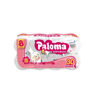 Papel Higiênico Folha Simples Perfumado 8x8 Paloma em Oferta na Shopee
