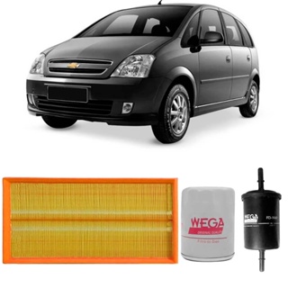 Kit Filtro Ar Óleo Combustível Meriva 2003 A 2012 Flex