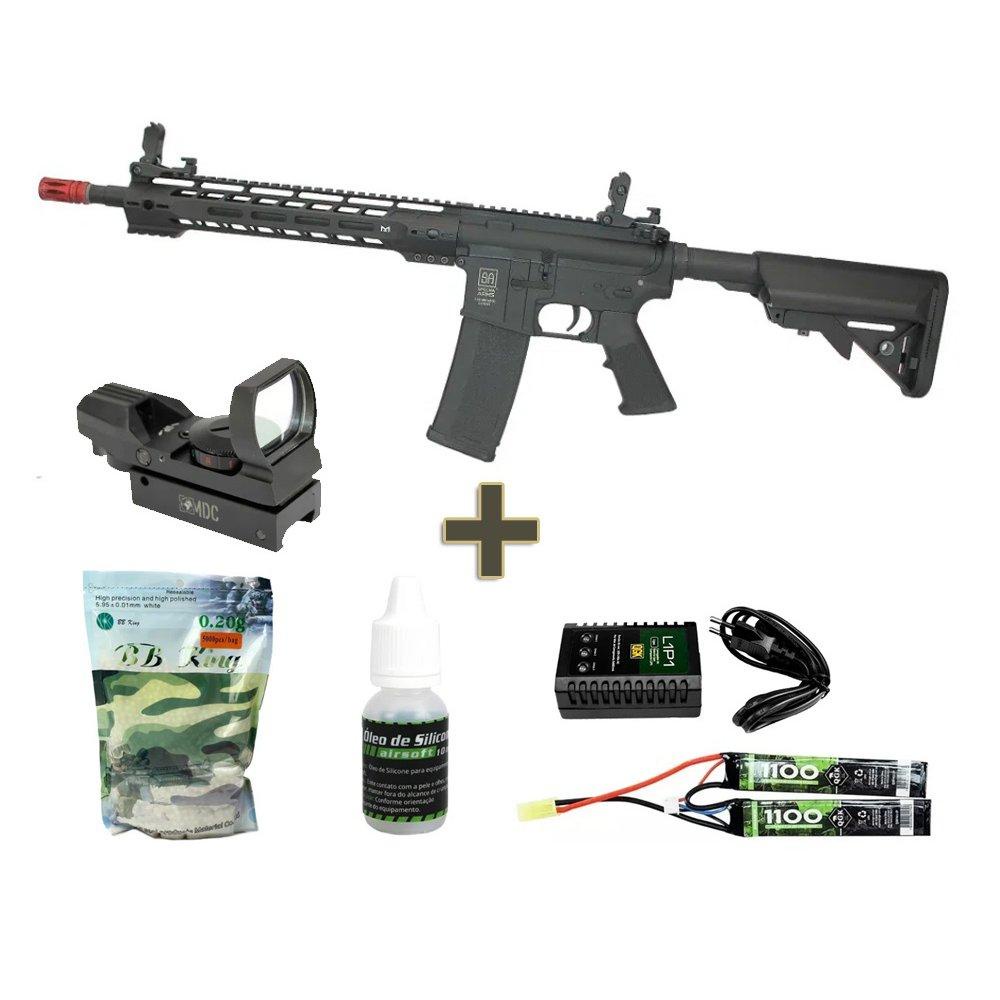 Rifle de Airsoft M4 Carbine Ris Long M-Lok Sa-C14+Kit pro | Shopee Brasil