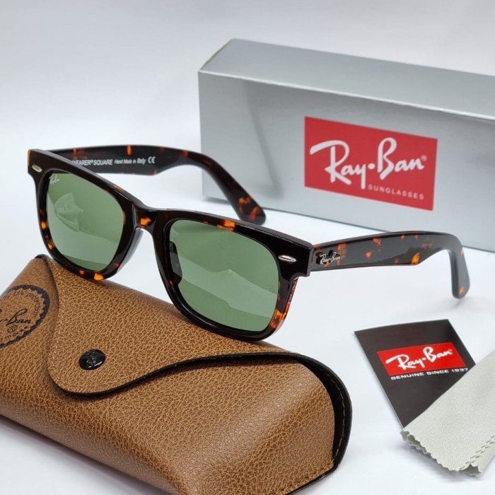 Óculos de Sol Ray-Ban Original Wayfarer Classic Armação Preto Lentes Verde  Clássica G-15 - RB2140 901 50-22 - Óculos de Sol - Magazine Luiza