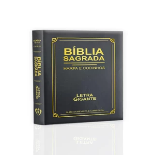 Bíblia Sagrada | Com Harpa e Corinhos | RC | Edição Luxo | Letra Gigante | Preto