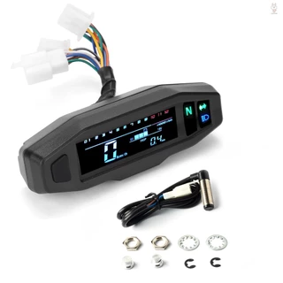 Tacômetro Digital Universal LCD De Motocicleta Velocímetro De Odômetro
