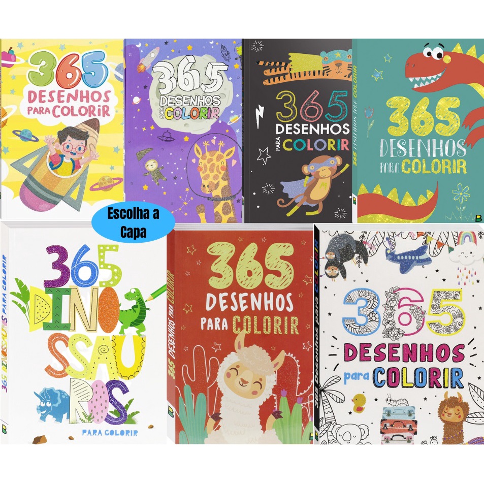 Livro de Pintar Infantil 365 Desenhos Para Colorir Todolivro Diversão ...