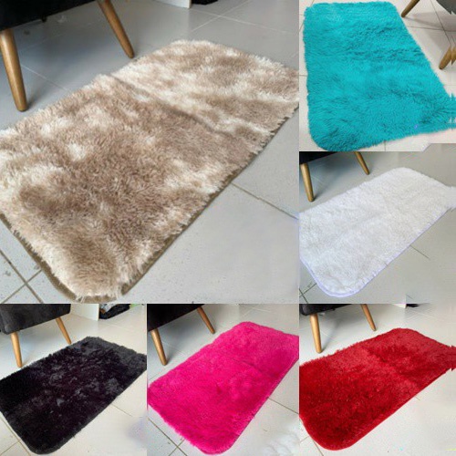 Tapete 65m x 40cm tapetinho porta felpudo peludo pequeno varias cores antiderrapante antialergico