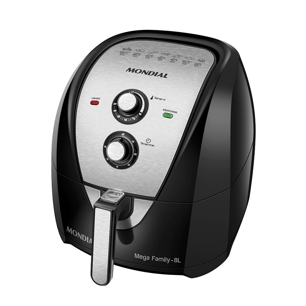 Fritadeira sem Óleo Air Fryer Mondial AFN-50 RI Grand Family Inox 5L  Vermelha em Promoção na Americanas