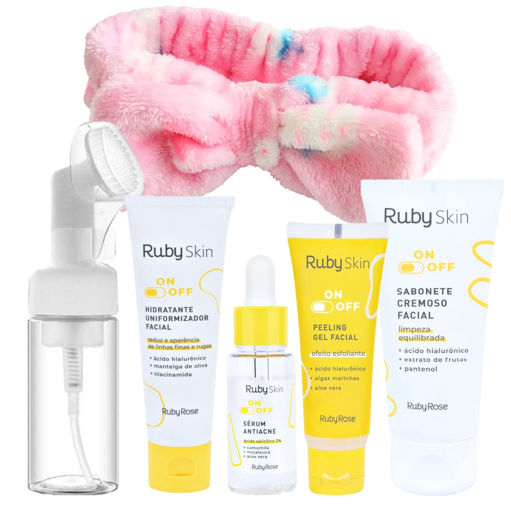 Kit Limpeza Facial Skincare On Off Ruby Rose Ruby Skin com Sabonete ...