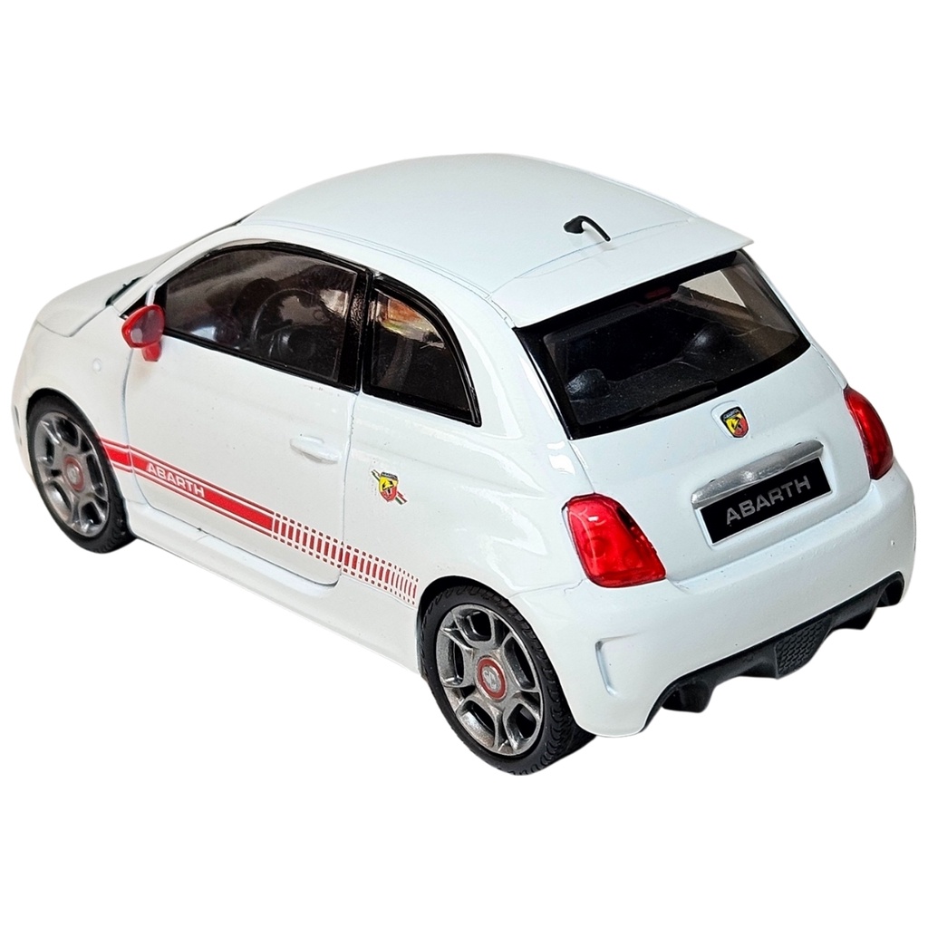 Miniatura De Ferro Fiat 500 Abarth 18cm 1/24 Motor Max | Shopee Brasil
