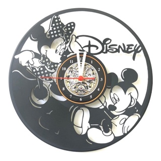 Relógio, Mickey, Minnie, Decoração, Disco Vinil, Disney