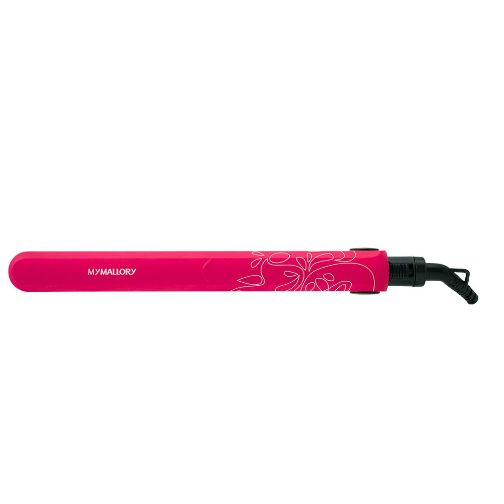 Prancha de Cabelo Mallory Colors Pink 210º , Com Placas Flutuantes de Cerâmica, Cabo Giratório de 360º - Bivolt