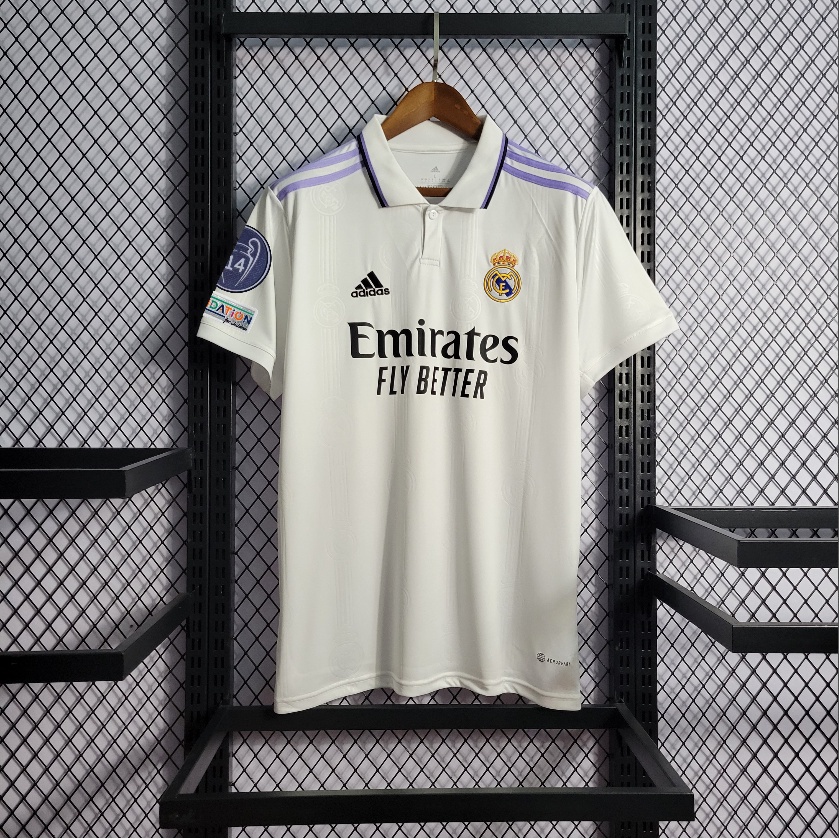 Men's White Sports Home R-M Camisa de Futebol 22/23 Real Madrid