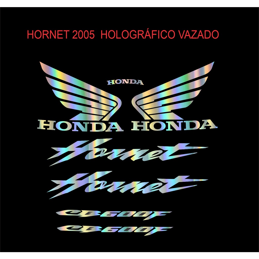 adesivo kit hornet 2005/2014 holográfico e modelos | Shopee Brasil