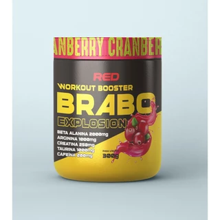 Pré-Treino Brabo Red Series 300g - Creatina, Cafeína, Beta-Alanina, Taurina, e Arginina - Delicioso!