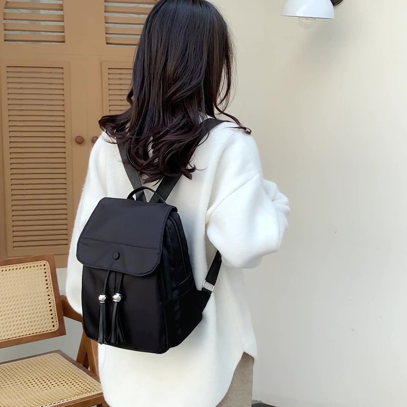 Mochila Simples Preta De Grande Capacidade Moda Moderna Feminina ...