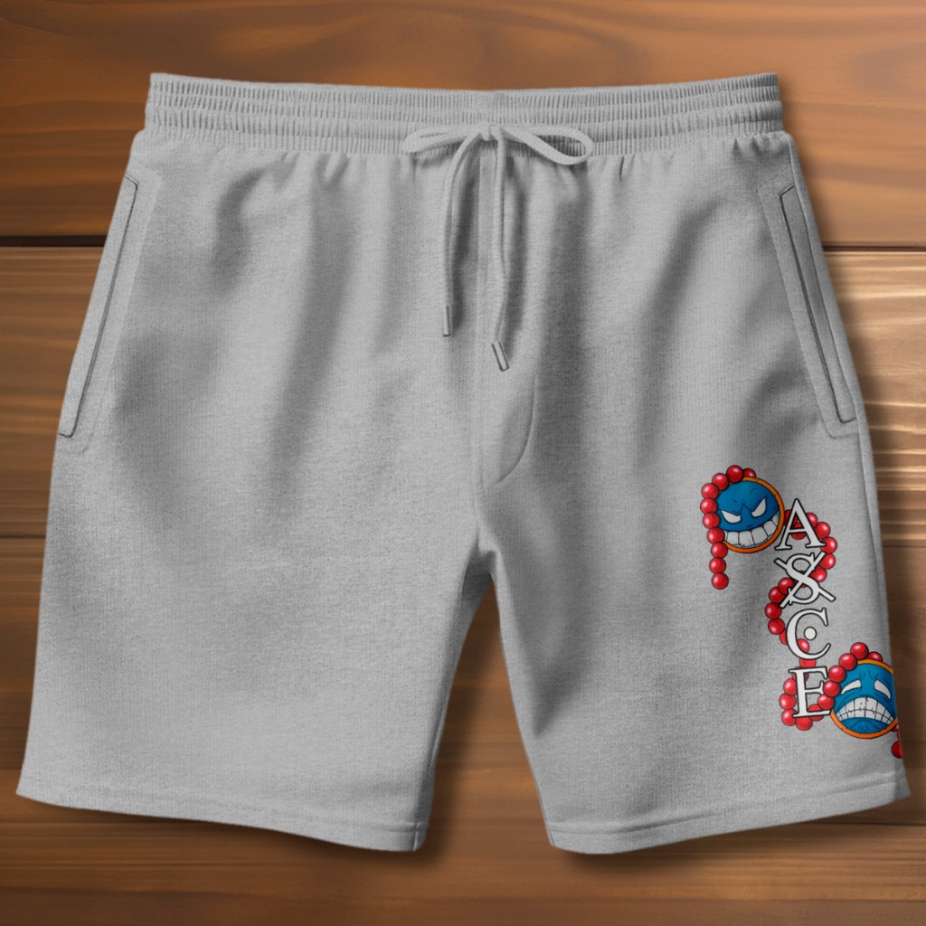 Bermuda Moletom Asce One Piece Masculino Com Bolso E Cordão de Ajuste IZPJ1