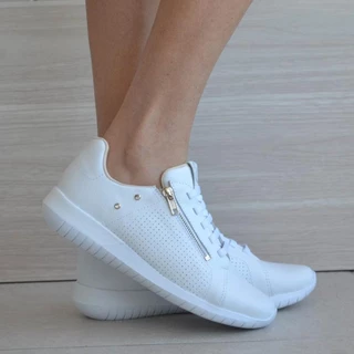 Tênis Casual Feminino Couro Conforto Usaflex AH1707 Branco em Oferta na Shopee
