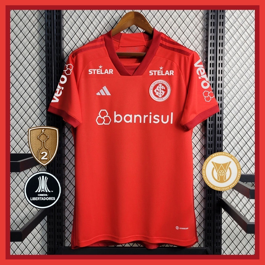 BXGJ Team Camisa 23/24 International Uniforme Futebol Home Patrocinador Camisa Vermelha