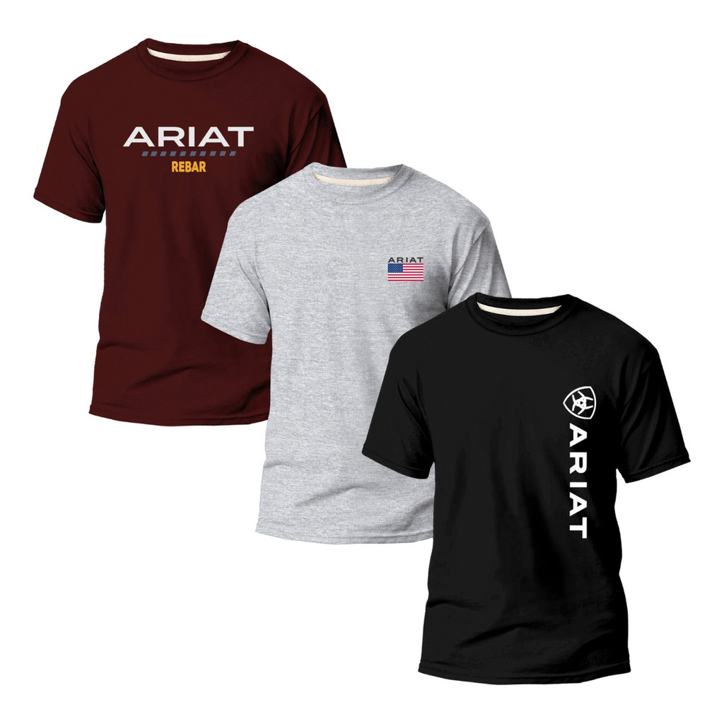 Kit 3 Camisas Ariat Masculina Variáveis Country Rodeio Texas