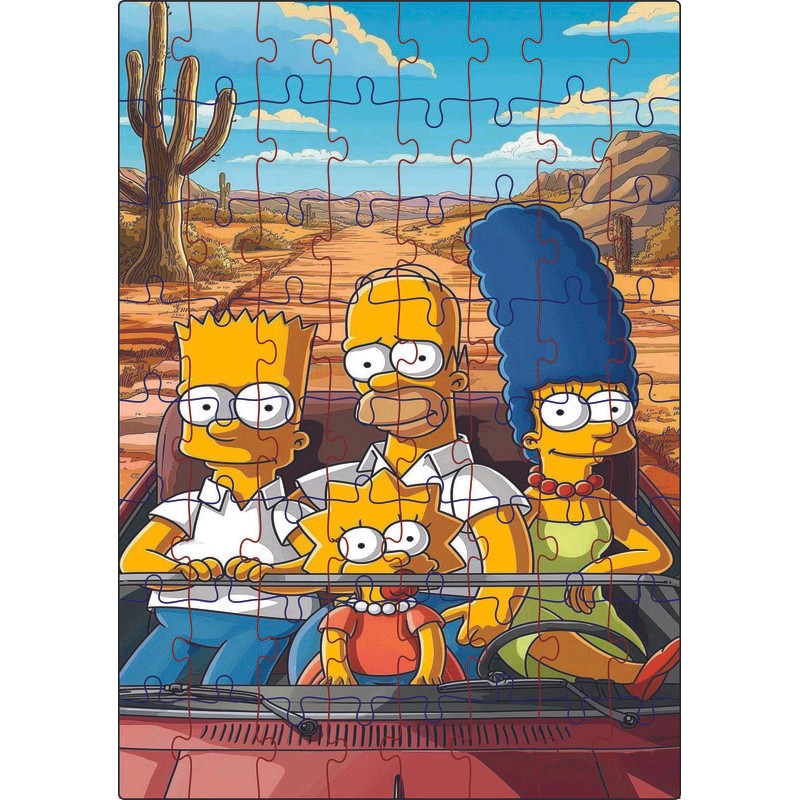 Quebra-Cabeça Jogo Os Simpsons 64 Pçs MDF 18x26 | Shopee Brasil
