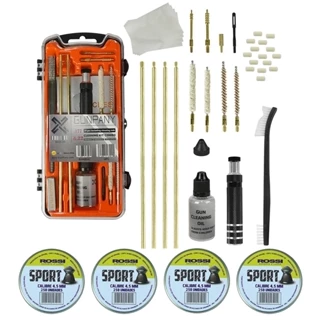 Kit Limpeza Gunpany Para Armas Calibre 4.5mm e 5.5mm + Chumbinho Rossi Sport 4.5mm