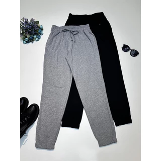 kit 2pcs Calça moletom feminina Jogger Flanelado Cintura Alta com elástico bolso