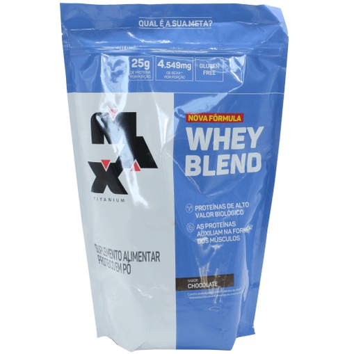Whey Blend Proteina Suplemento Chocolate Max Titanium 1,8 Kg