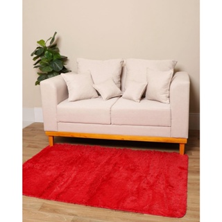 Tapete Felpudo Luxo 100x140 Vermelho