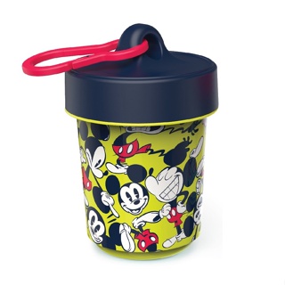 Pote em Plástico Mickey Mouse com Tampa Rosca e Gancho 350ml - Potte