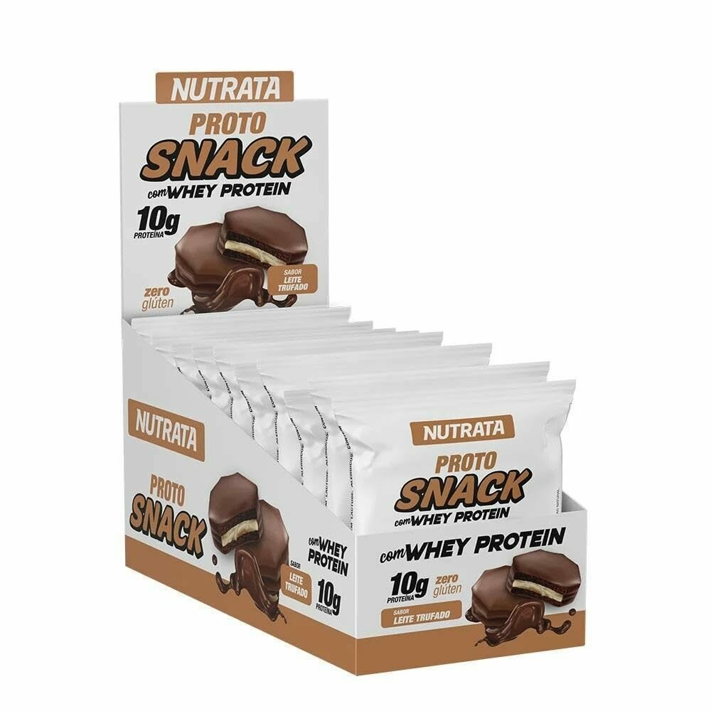 Biscoito Proto Snack Whey Leite Trufado Protein c/ 10 un de 50g – Nutrata