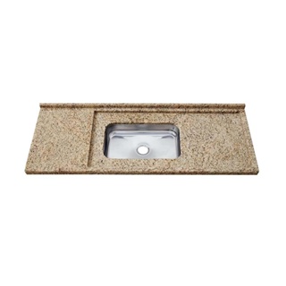 Pia de granito Master Max 200x57cm com cuba de inox amarela Venturini