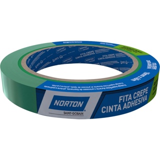 Fita Crepe Auto p/ Pinturas e Solventes 18x40mm Verde Norton